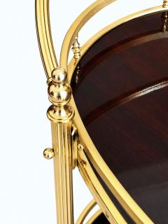 CIRCA 1960 TWO TIERED OVAL BRASS SERVING TROLLEY - 4728811