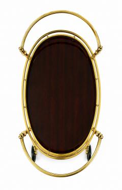 CIRCA 1960 TWO TIERED OVAL BRASS SERVING TROLLEY - 4728816