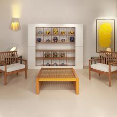 CLAUSTRA COFFEE ash and glass coffee table 1970  - 4244529