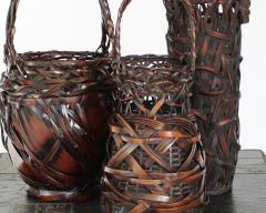 COLLECTION OF JAPANESE IKEBANA BAMBOO BASKETS JAPAN SH WA ERA 1926 1989  - 4251248
