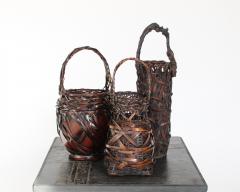 COLLECTION OF JAPANESE IKEBANA BAMBOO BASKETS JAPAN SH WA ERA 1926 1989  - 4251249