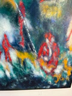 COLORFUL SIGNED ABSTRACT MODERN PAINTING - 2267673