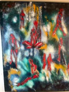COLORFUL SIGNED ABSTRACT MODERN PAINTING - 2267679