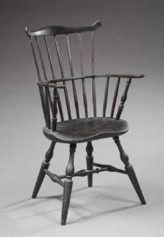 COMB BACK PAINTED WINDSOR ARMCHAIR - 1401163