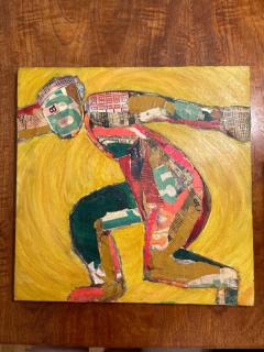 COOL RUNNING MAN MIXED MEDIA PAINTING - 2549926