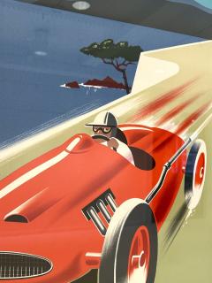 COTE DAZUR LINEN BACKED POSTER - 4598801