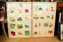 CUSTOM FRAMED 1950 S ELEMENTARY SCHOOL TEACHING CHARTS - 2756413