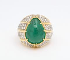 Cabouchon Emerald Ring - 1738615