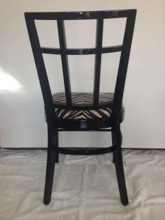 Cafe Carlyle Set of Six Black Lacquer Dining Chairs - 88397