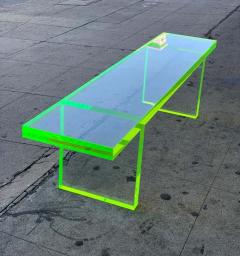 Cain Modern Custom Lime Green Lucite Bench by Cain Modern - 1276441