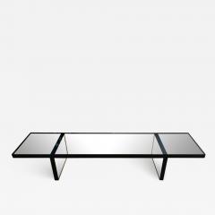 Cain Modern Thick Lucite Coffee Table Bench in Clear Black Lucite - 2729824