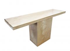 Cain Modern Travertine Brass Console Table by Cain Modern - 144146