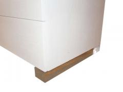 Cain Originals Modern White Oak and Lucite Dresser with Milk Glass - 580682