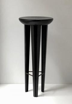 Cal Summers Ebonised Oak Bar Stool Signed by Cal Summers - 1315208