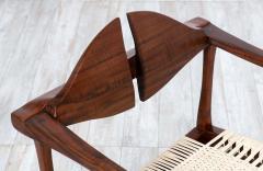 California Modern Walnut Cane Arm Chair by Gene L Hackleman - 2346251