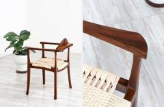 California Modern Walnut Cane Arm Chair by Gene L Hackleman - 2346257