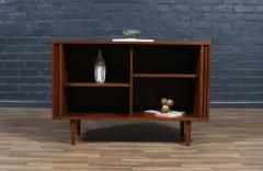 California Modern Walnut Tambour Door Credenza by Barzilay - 4383550