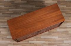 California Modern Walnut Tambour Door Credenza by Barzilay - 4383554