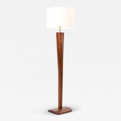Californian Modern Sculpted Walnut Floor Lamp - 2995785