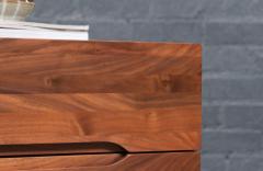 Californian Modern Sculpted Walnut Night Stand - 4570801