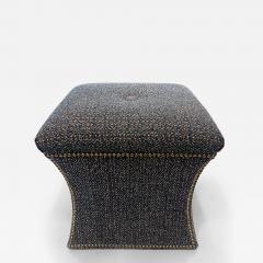 Cami Stools or Ottomans Upholstered with Nail Head Trim Pair - 3955756