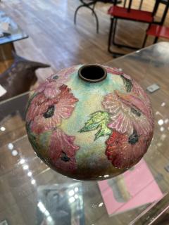 Camille Faur Camille FAURE 1874 1956 Beautiful ball shaped vase with flowers - 3567914