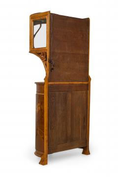 Camille Gauthier Camille Gauthier French Art Nouveau Floral Marquetry Display Cabinet Vitrine - 4272510