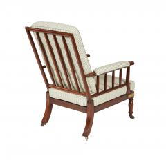 Campaign Armchair in Green Ticking - 4446006