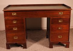 Campaign Desk In Mahogany 19 Century - 2627036