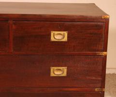 Campaign Marine Chest Of Drawers In Mahogany From The 19 Century - 3144379