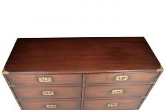 Campaign Style Mahogany and Brass Side by Side Cabinet - 730409