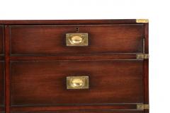 Campaign Style Mahogany and Brass Side by Side Cabinet - 730413