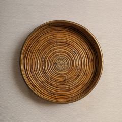 Cane Brass Round Tray - 3695598