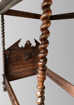 Canopy bed In carved and turned walnut France end of XIXth Century - 1226751