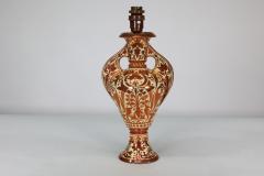 Cantagalli Italian Porcelain Copper Table Lamp - 4192925