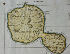 Captain Cooks Exploration of Tahiti 18th C Hand colored Map by Bellin - 2684657