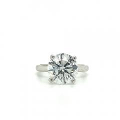 Carat Round Lab Grown CVD Diamond in 14K White Gold Solitaire Engagement Ring - 3552559