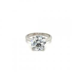 Carat Round Lab Grown CVD Diamond in 14K White Gold Solitaire Engagement Ring - 3552560