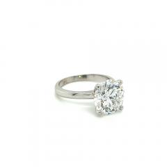 Carat Round Lab Grown CVD Diamond in 14K White Gold Solitaire Engagement Ring - 3552561