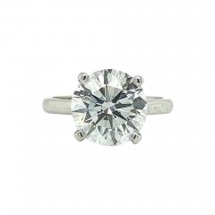 Carat Round Lab Grown CVD Diamond in 14K White Gold Solitaire Engagement Ring - 3610473