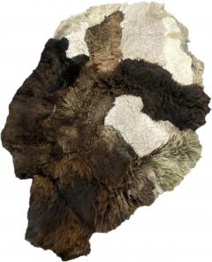 Carine Boxy Belgian Contemporary Handcrafted Forer Mystique Sheepskin Artistic Patchwork Rug - 4619547