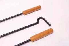 Carl Aub ck Austrian Modernist Fire Tool Set in Maple and Iron - 1701330