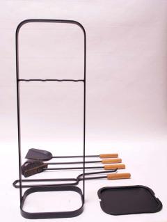 Carl Aub ck Austrian Modernist Fire Tool Set in Maple and Iron - 1701332