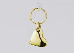 Carl Aub ck Carl Aub ck Handcrafted Midcentury Brass Heart Figurine Key Ring Chain Holder - 4055244