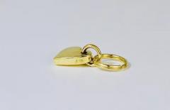 Carl Aub ck Carl Aub ck Handcrafted Midcentury Brass Heart Figurine Key Ring Chain Holder - 4055245