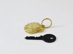 Carl Aub ck Carl Aub ck Handcrafted Midcentury Brass Shell Figurine Key Ring Chain Holder - 4054944