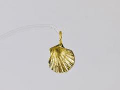 Carl Aub ck Carl Aub ck Handcrafted Midcentury Brass Shell Figurine Key Ring Chain Holder - 4054957