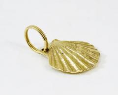 Carl Aub ck Carl Aub ck Handcrafted Midcentury Brass Shell Figurine Key Ring Chain Holder - 4054961