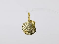 Carl Aub ck Carl Aub ck Handcrafted Midcentury Brass Shell Figurine Key Ring Chain Holder - 4055007