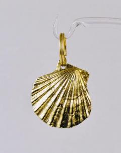 Carl Aub ck Carl Aub ck Handcrafted Midcentury Brass Shell Figurine Key Ring Chain Holder - 4055015